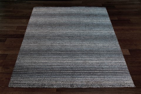 Gabbeh Grey Hand Knotted 80 X 100  Area Rug 151-18884 Image 8