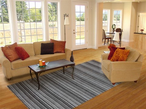 Gabbeh Grey Hand Knotted 80 X 100  Area Rug 151-18885 Image 4