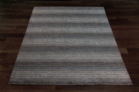 Gabbeh Grey Hand Knotted 80 X 100  Area Rug 151-18887 Image 10