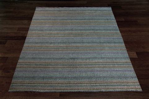 Gabbeh Grey Hand Knotted 80 X 100  Area Rug 151-18888 Image 10