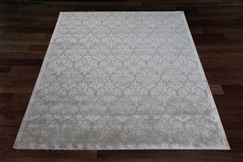 Indo-Nepal Grey Hand Knotted 80 X 100  Area Rug 151-18892 Image 6