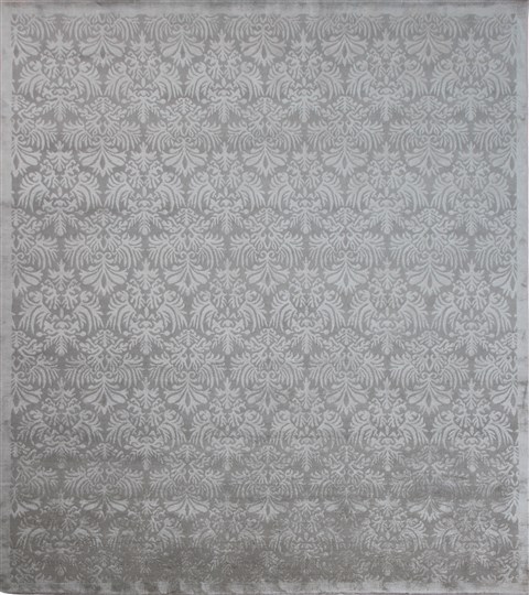 Indo-Nepal Grey Hand Knotted 80 X 100  Area Rug 151-18892 Image 0