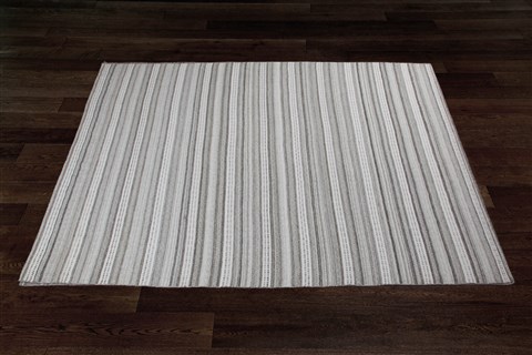 Gabbeh Grey Square Hand Knotted 10 X 10  Area Rug 151-18895 Image 1