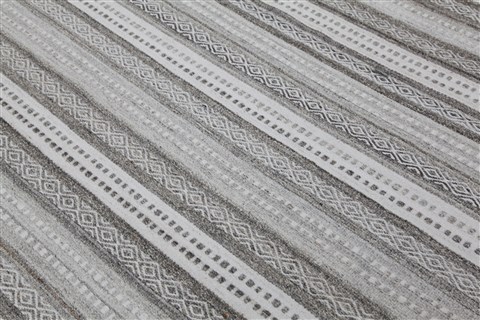 Gabbeh Grey Square Hand Knotted 10 X 10  Area Rug 151-18895 Image 2