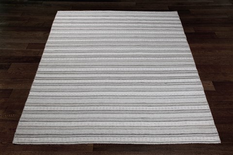 Gabbeh Grey Square Hand Knotted 10 X 10  Area Rug 151-18895 Image 4