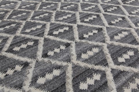 Indo-Nepal Grey Square Hand Knotted 10 X 10  Area Rug 151-18900 Image 7