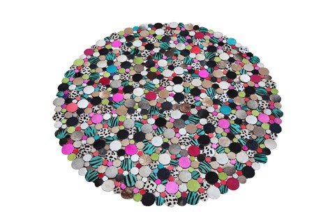 Modern Multicolor Round Hand Knotted 50 X 50  Area Rug 151-18905 Image 2