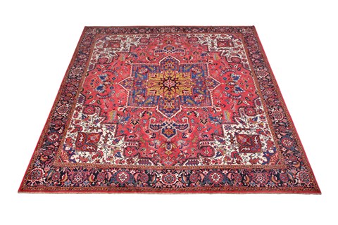 Kazak Red Square Hand Knotted 10 X 10  Area Rug 151-18911 Image 3