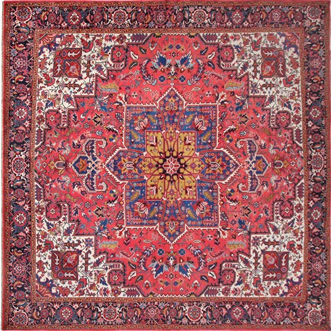 Kazak Red Square Hand Knotted 10 X 10  Area Rug 151-18911 Image 0