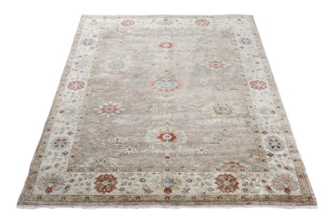 Chobi Brown Square Hand Knotted 10 X 10  Area Rug 151-18913 Image 2