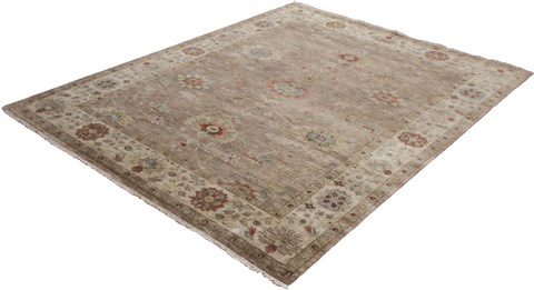 Chobi Brown Square Hand Knotted 10 X 10  Area Rug 151-18913 Image 3