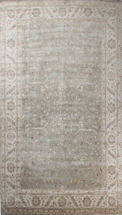Chobi Green Hand Knotted 120 X 180  Area Rug 151-18920 Image 0