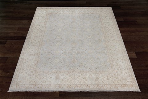 Chobi Blue Square Hand Knotted 10 X 10  Area Rug 151-18921 Image 3