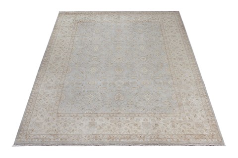 Chobi Blue Square Hand Knotted 10 X 10  Area Rug 151-18921 Image 2
