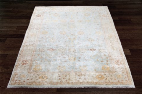 Chobi Blue Hand Knotted 97 X 140  Area Rug 151-18923 Image 4