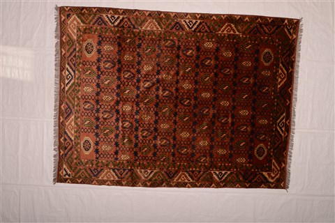 Pishavar Brown Hand Knotted 75 X 100  Area Rug 100-18930 Image 6