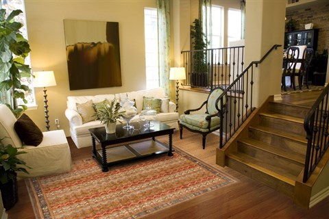 Chobi Orange Hand Knotted 81 X 99  Area Rug 250-18963 Image 3