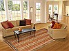 Chobi Orange Hand Knotted 81 X 99  Area Rug 250-18963 Thumb 4