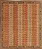 Chobi Orange Hand Knotted 81 X 99  Area Rug 250-18963 Thumb 0