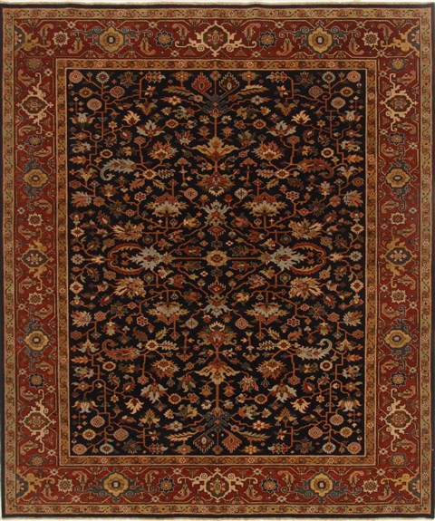 Serapi Blue Hand Knotted 81 X 910  Area Rug 250-18967 Image 0