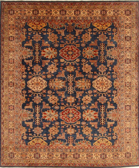 Kazak Blue Hand Knotted 84 X 101  Area Rug 250-18970 Image 0
