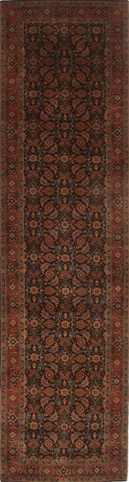 Herati Black Runner Hand Knotted 27 X 97  Area Rug 250-18979 Image 0