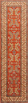 Kazak Orange Runner Hand Knotted 2'9" X 10'1"  Area Rug 250-18982