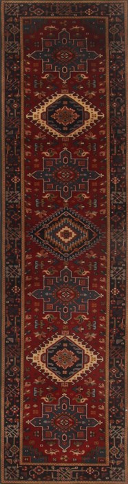 Karajeh Red Runner Hand Knotted 21 X 710  Area Rug 250-18983 Image 0
