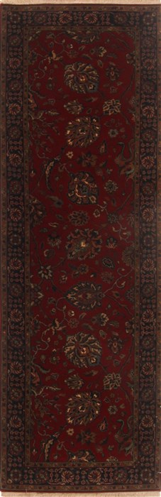 Tabriz Red Runner Hand Knotted 27 X 711  Area Rug 250-18984 Image 0