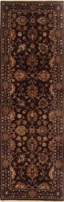 Agra Red Runner Hand Knotted 26 X 80  Area Rug 250-18990 Image 0