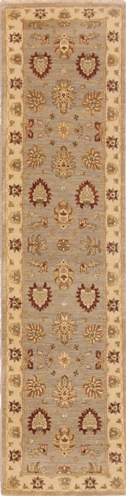 Ziegler Blue Runner Hand Knotted 26 X 103  Area Rug 250-18995 Image 0