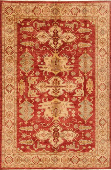 Kazak Red Hand Knotted 56 X 84  Area Rug 250-18998 Image 0