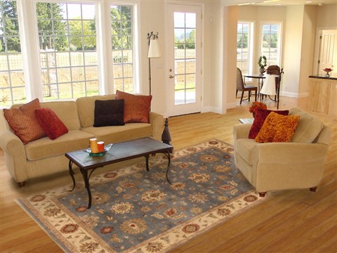 Ziegler Blue Hand Knotted 60 X 93  Area Rug 250-19000 Image 4