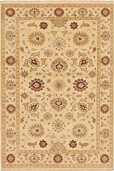 Ziegler Beige Hand Knotted 6'1" X 9'1"  Area Rug 250-19006
