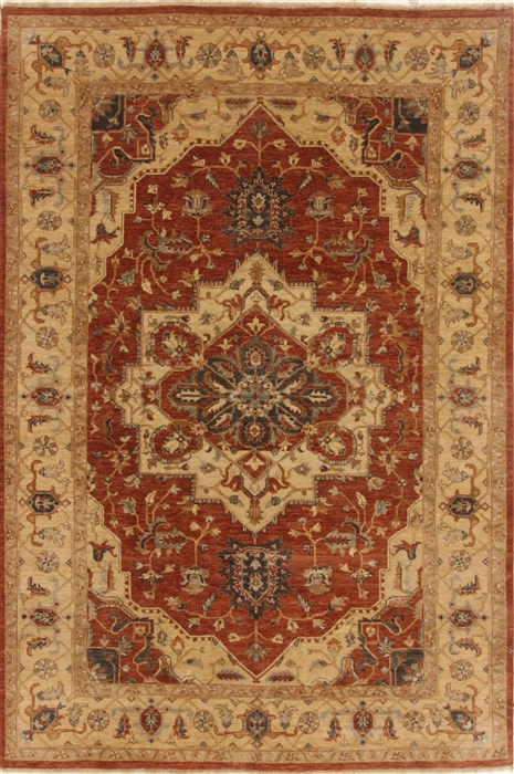 Hand Knotted Wool Area Rug Serapi Tribal Area Rug 6' 0 x 8' 5