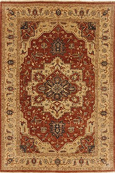 Serapi Brown Hand Knotted 6'0" X 9'1"  Area Rug 250-19007