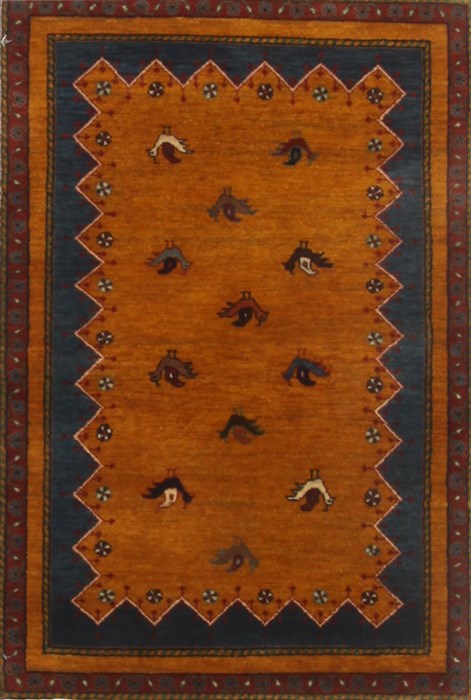 Gabbeh Yellow Hand Knotted 27 X 310  Area Rug 250-19012 Image 0