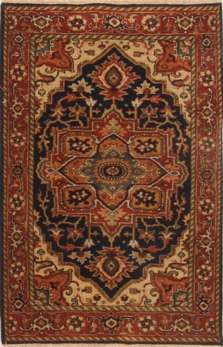 Serapi Blue Hand Knotted 26 X 311  Area Rug 250-19018 Image 0