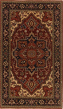 Indian Serapi Red Rectangle 2x4 ft Wool Carpet 19019