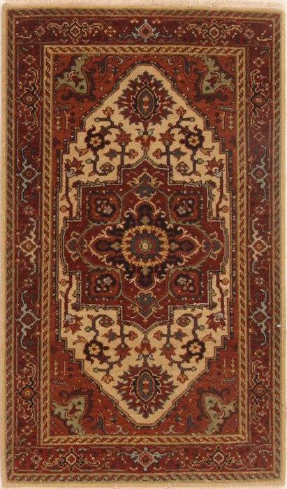Serapi Beige Hand Knotted 25 X 41 Area Rug 250-19021 Image 0
