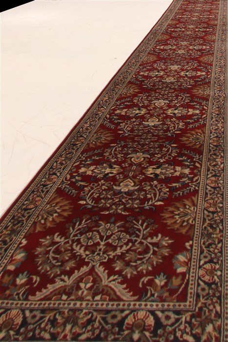 Sarouk Red Runner Hand Knotted 25 X 180  Area Rug 250-19032 Image 0