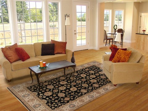 Agra Beige Hand Knotted 63 X 93  Area Rug 250-19044 Image 4