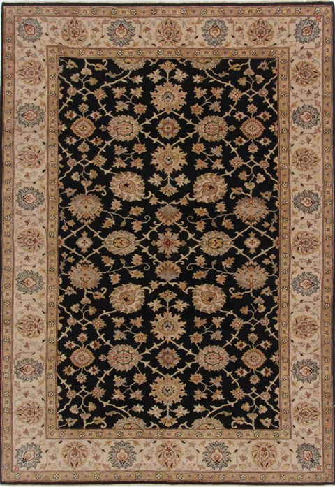 Agra Beige Hand Knotted 63 X 93  Area Rug 250-19044 Image 0