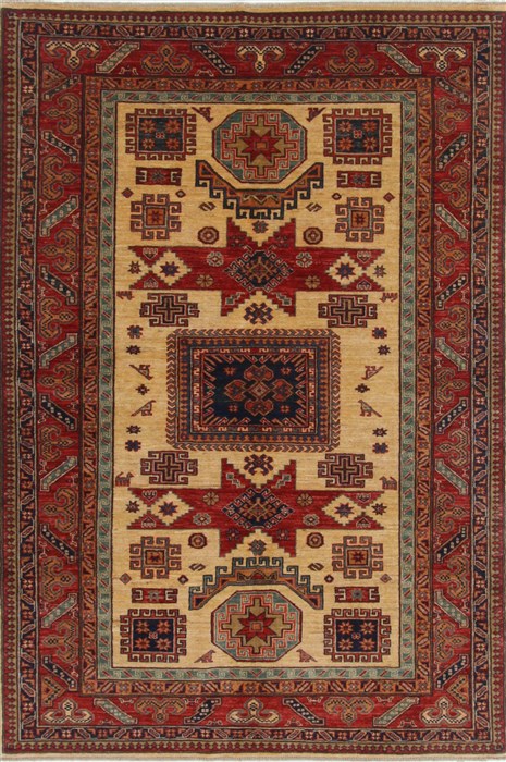 Kazak Red Hand Knotted 59 X 88  Area Rug 250-19051 Image 0