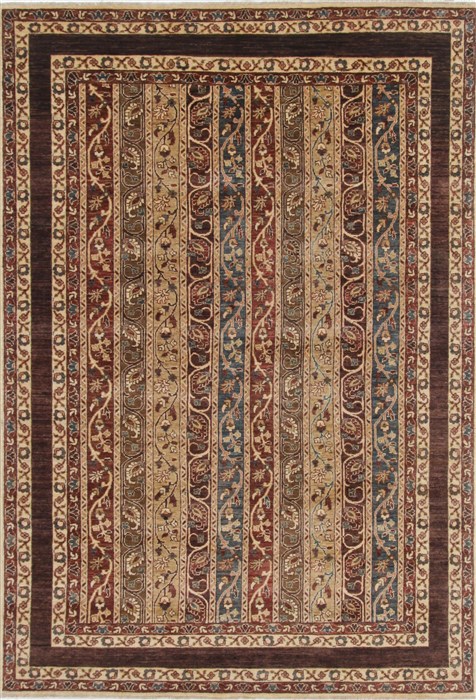 Chobi Brown Hand Knotted 511 X 89  Area Rug 250-19056 Image 0
