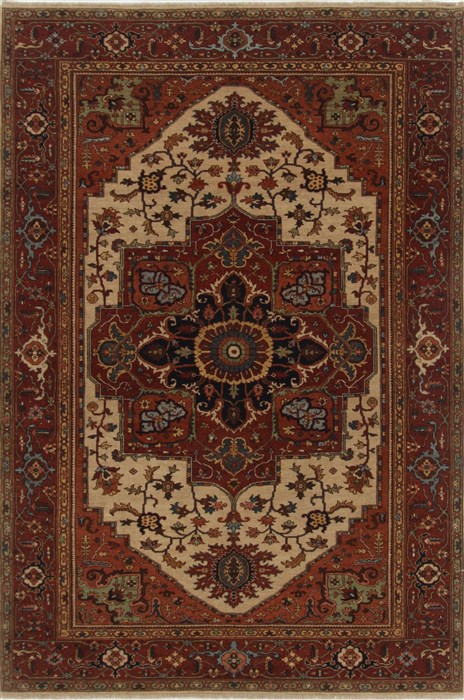 Serapi Orange Hand Knotted 62 X 93  Area Rug 250-19064 Image 0