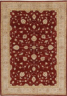 Pakistani Chobi Red Rectangle 6x9 ft Wool Carpet 19067