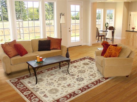 Ziegler Beige Hand Knotted 65 X 95  Area Rug 250-19073 Image 4