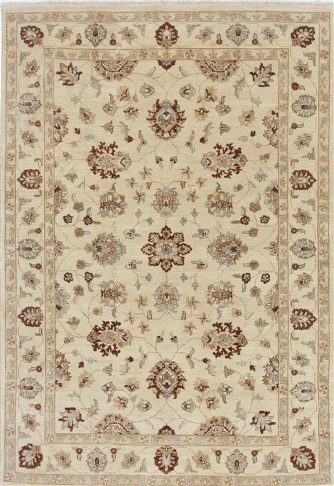 Ziegler Beige Hand Knotted 66 X 99  Area Rug 250-19077 Image 0