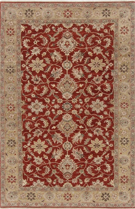 Agra Red Hand Knotted 56 X 85  Area Rug 250-19083 Image 0
